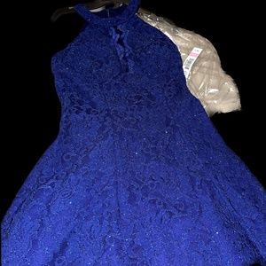 Blue Indigo Sparkle Formal Dress